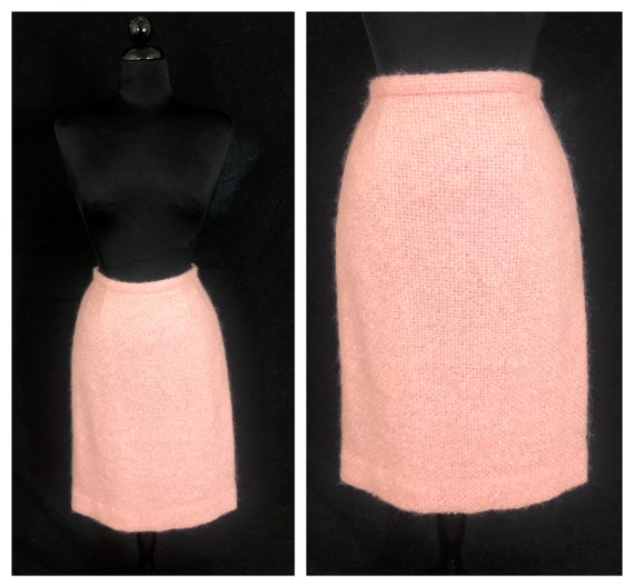 Vintage 1950's Cotton Candy Pink Waffle Weave Wool