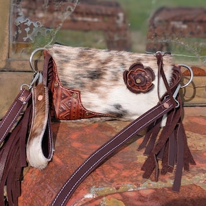 Shell Casing Accent Wristlet or Crossbody with Fringe!