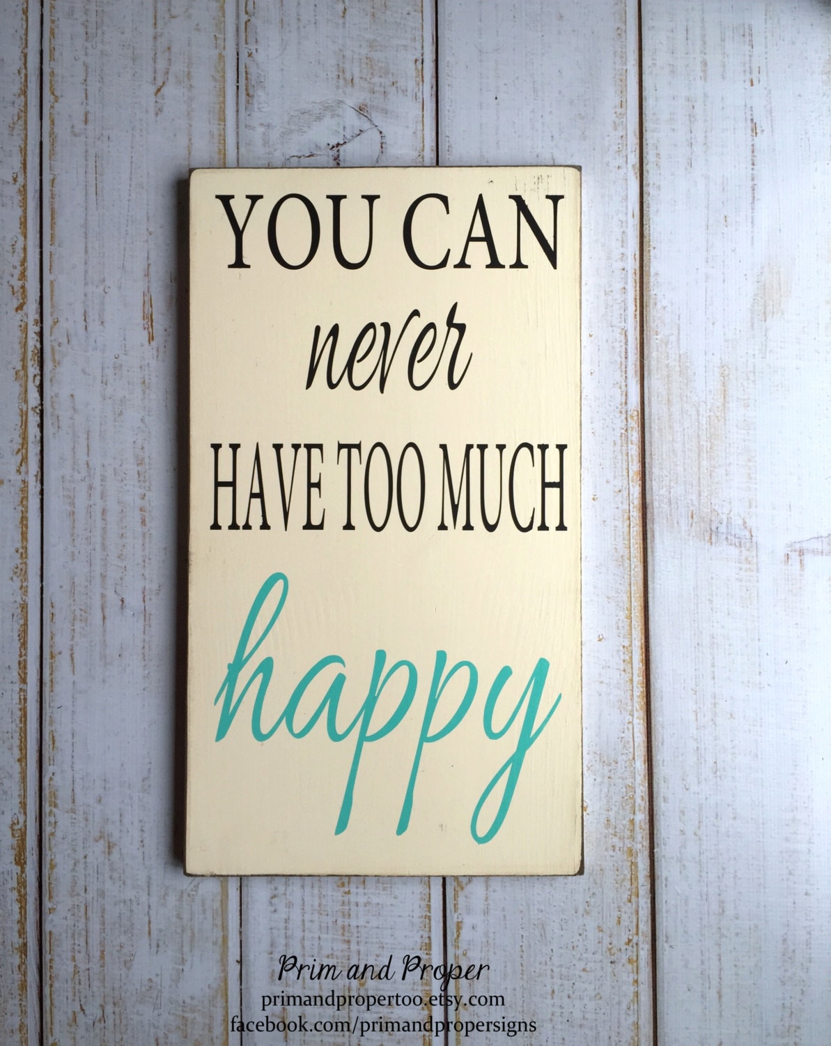 You Can Never Have Too Much Happy Hand Painted Typography Etsy