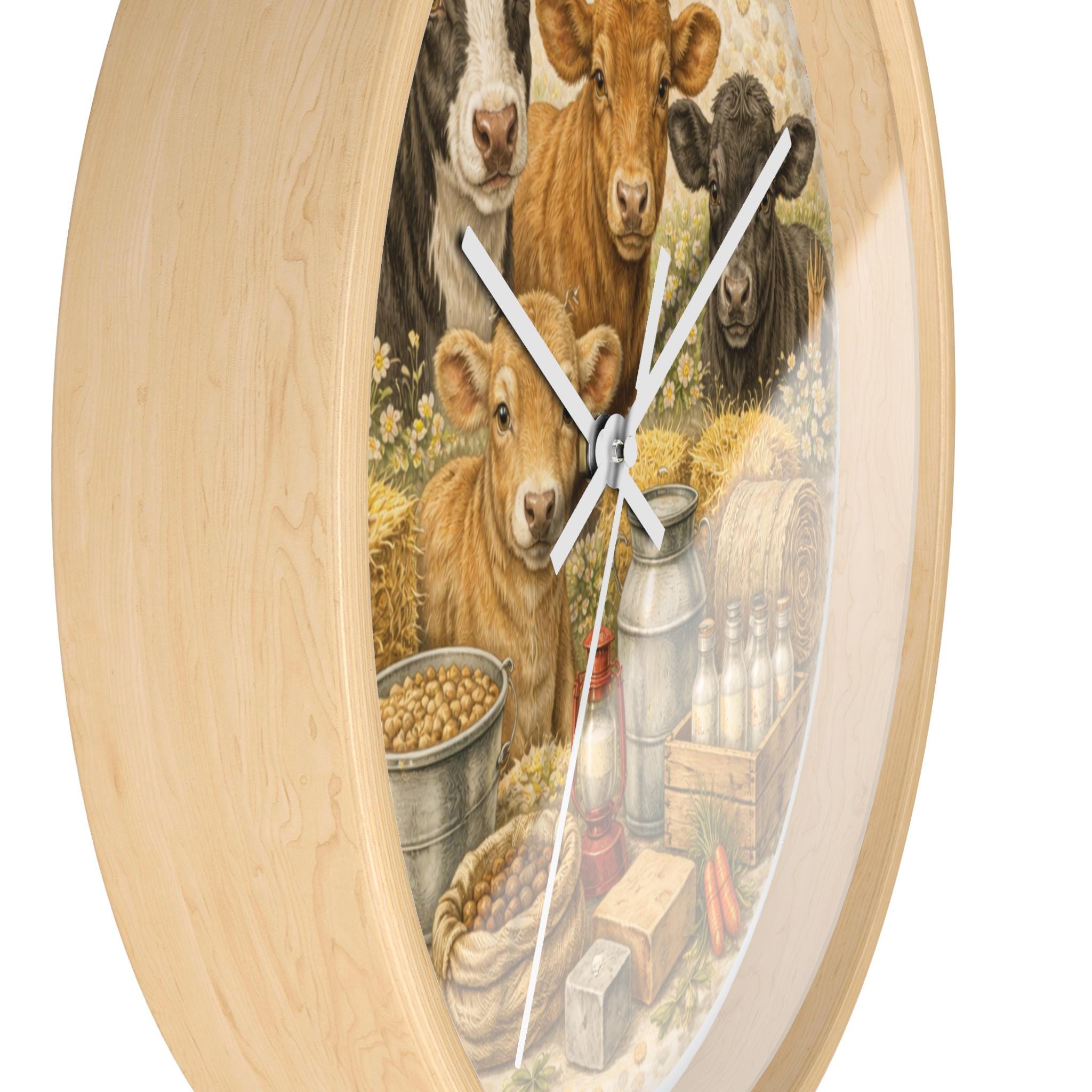 Milk Clock Farmhouse Cows Clock | Rustic Dairy Barn Kitchen Wall Clock - Etsy