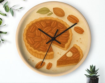 Cozy Dessert Wall Clock, Kitchen Decor, Baking Gift, Rustic Home Accent, Gift for Bakers