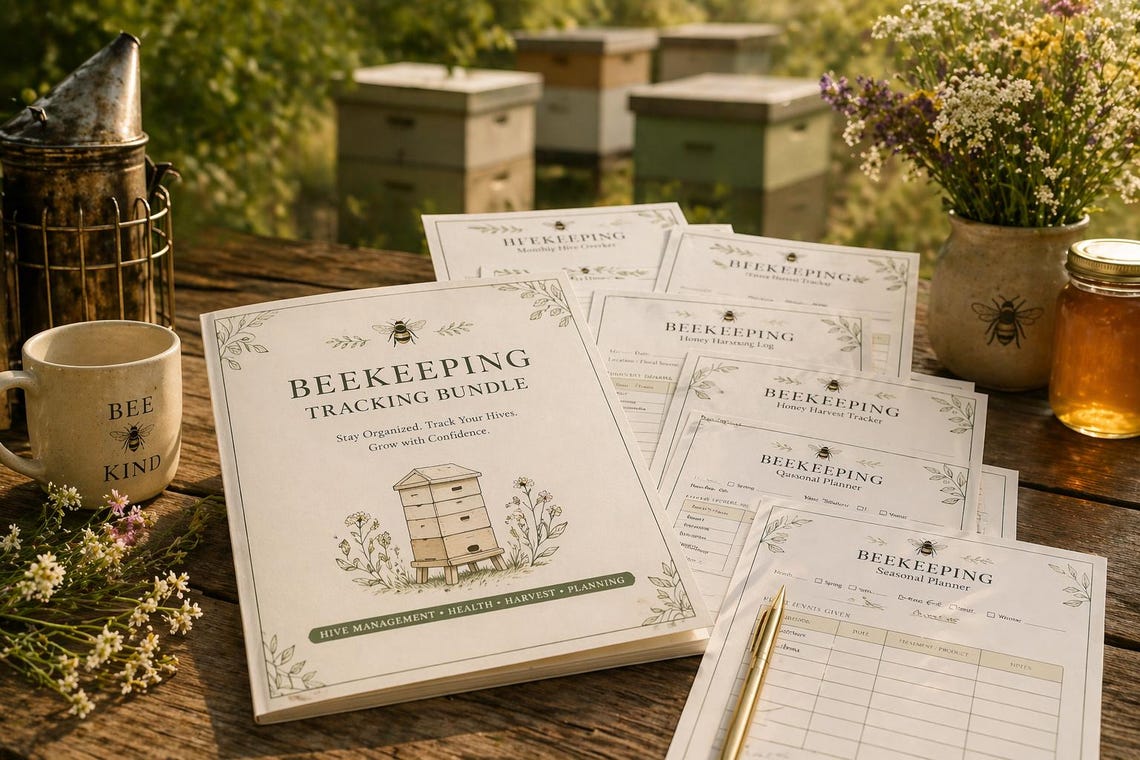 Beekeeping Log Book Printable | Hive Inspection Tracker, Honey Harvest ...