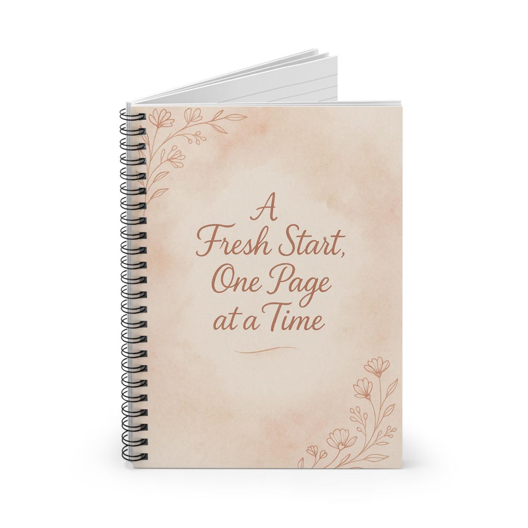 A Fresh Start One Page at a Time Spiral Notebook | Ruled Journal - Etsy
