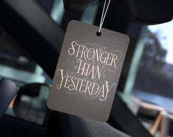 Vintage Style Car Air Freshener: Motivational Fragrance Tag