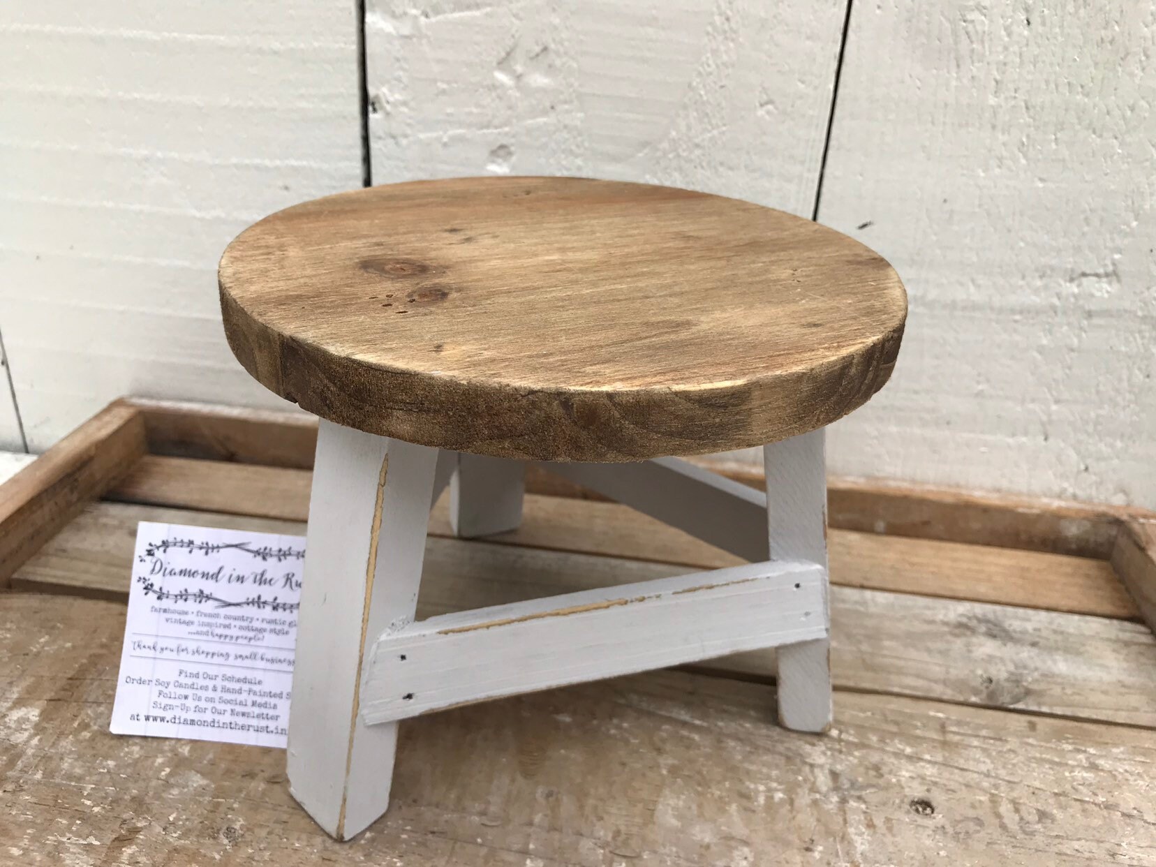 Milking Stool Style Garden Plant Stand Farmhouse Style Etsy
