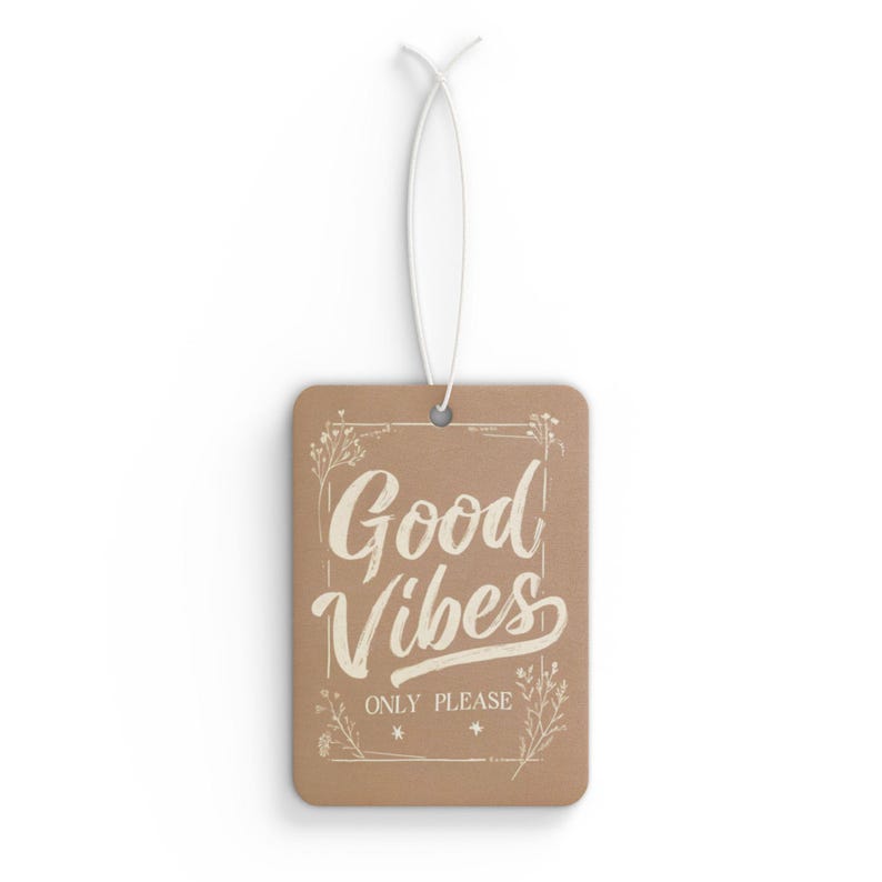 Good Vibes Car Air Freshener: New Car Scent, Pine, Black Ice image 2
