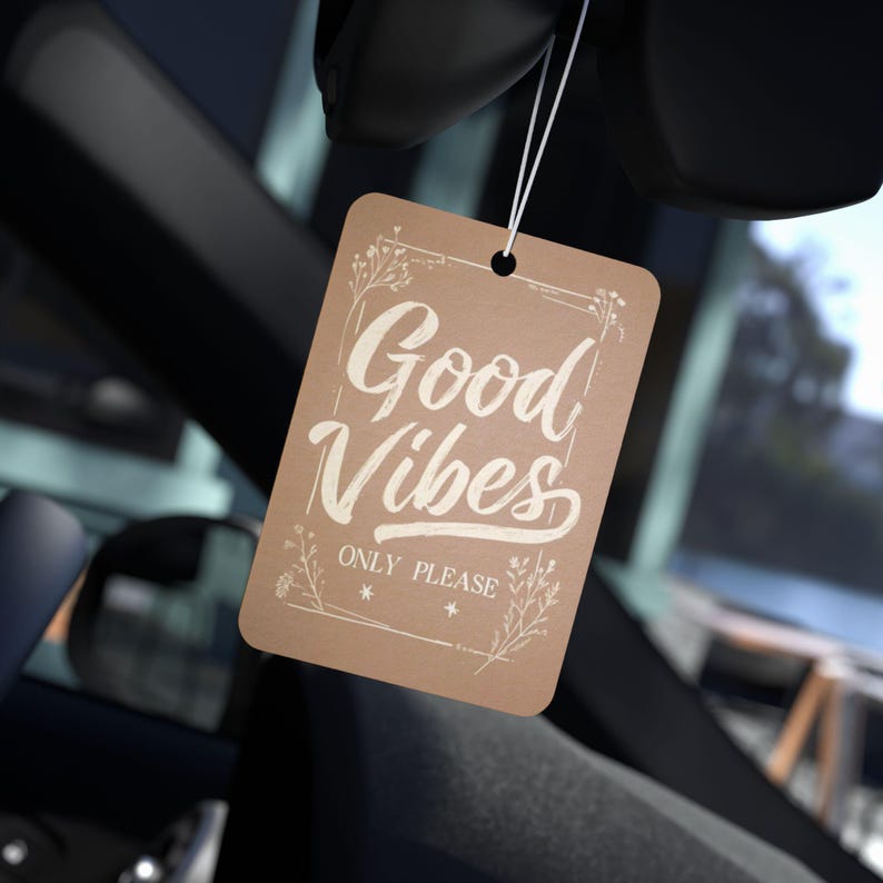Good Vibes Car Air Freshener: New Car Scent, Pine, Black Ice image 5