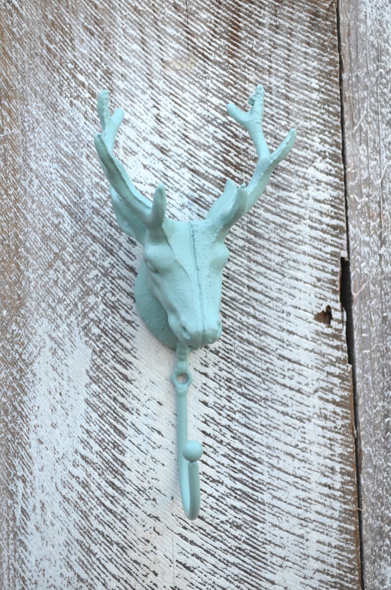 Cowgirl Chic Deer Head Wall Hook / Shabby Chic Decor Hunter Etsy