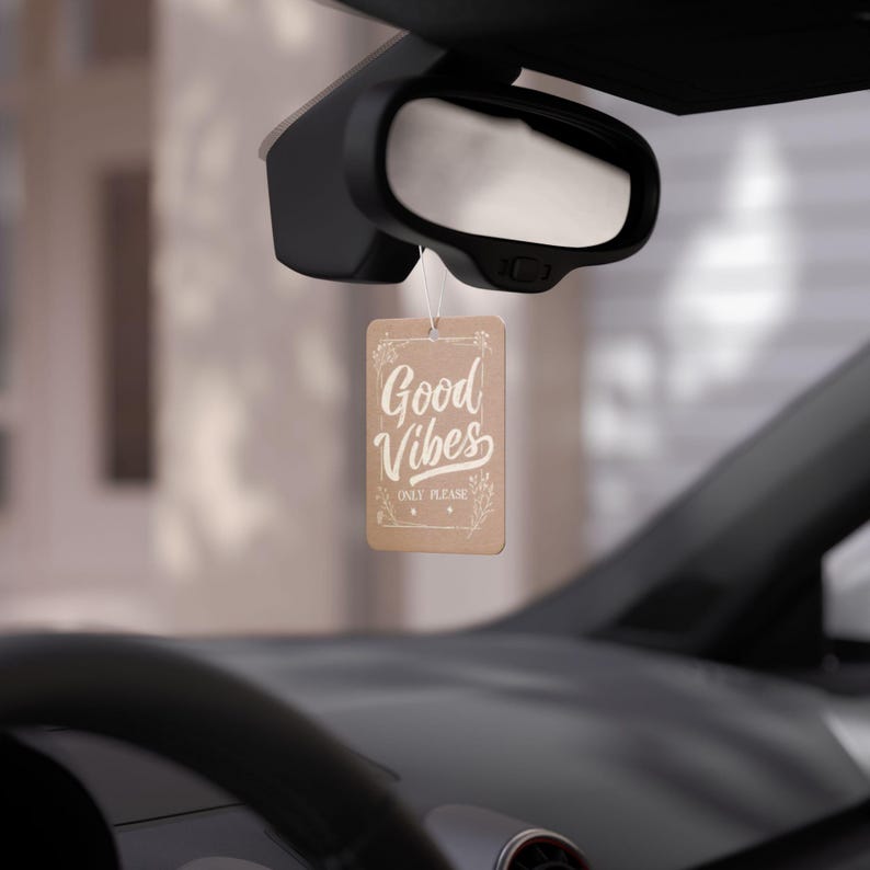 Good Vibes Car Air Freshener: New Car Scent, Pine, Black Ice image 4