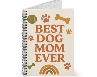 Notitieboek Beste hondenmoeder ooit | Notitieboek met spiraal, pootafdruk