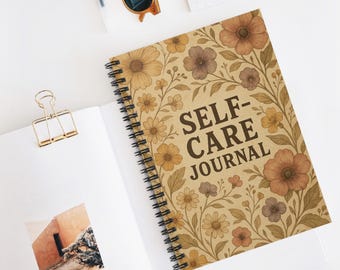 Bloemen zelfzorgdagboek, perfect voor dagelijkse reflecties, cadeau voor vrienden, mentale wellness, dankbaarheid, inspirerend schrijven