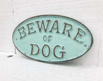 Beware of dog sign | Etsy