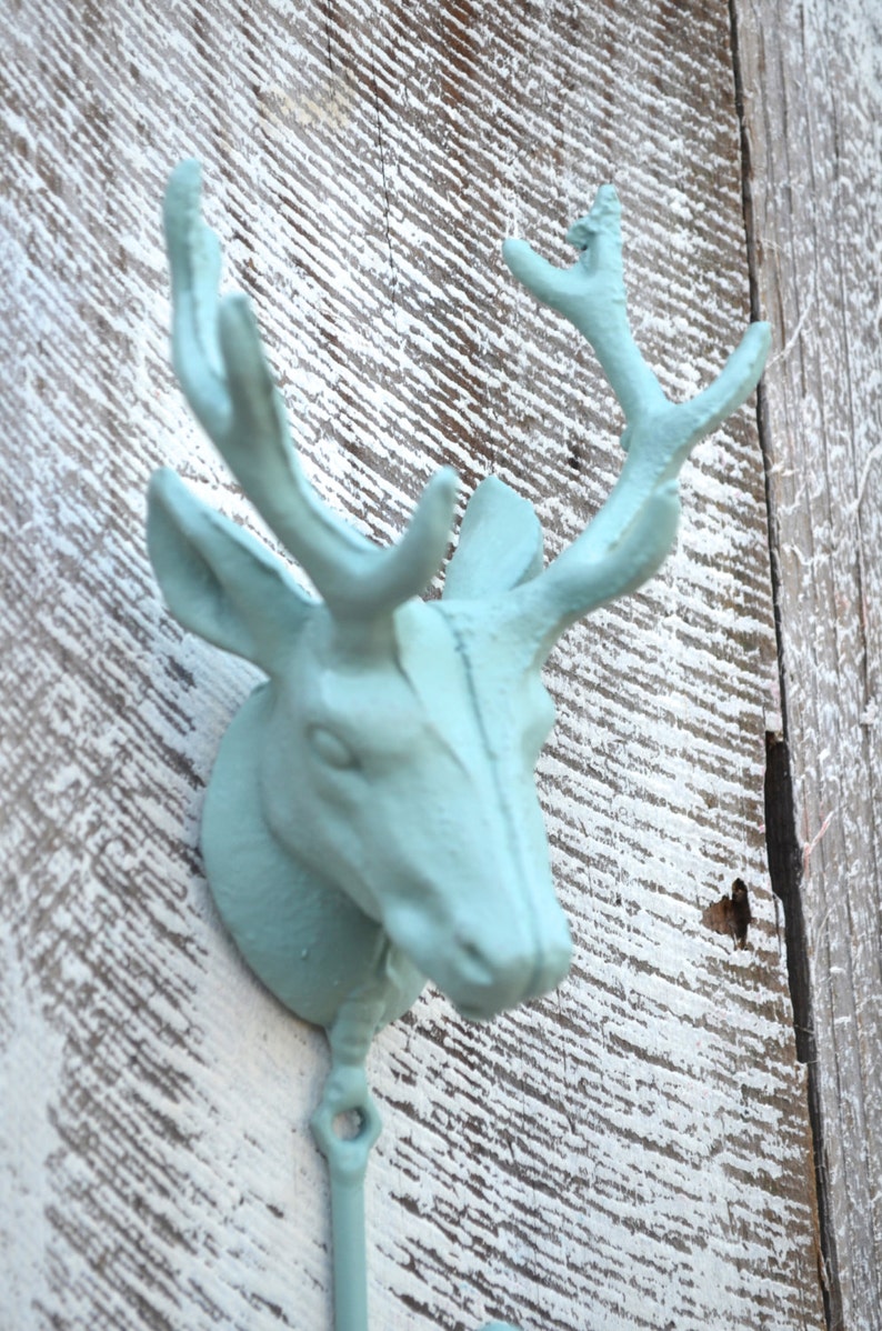 Cowgirl Chic Deer Head Wall Hook / Shabby Chic Decor Hunter Etsy