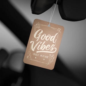 Good Vibes Car Air Freshener: New Car Scent, Pine, Black Ice image 1