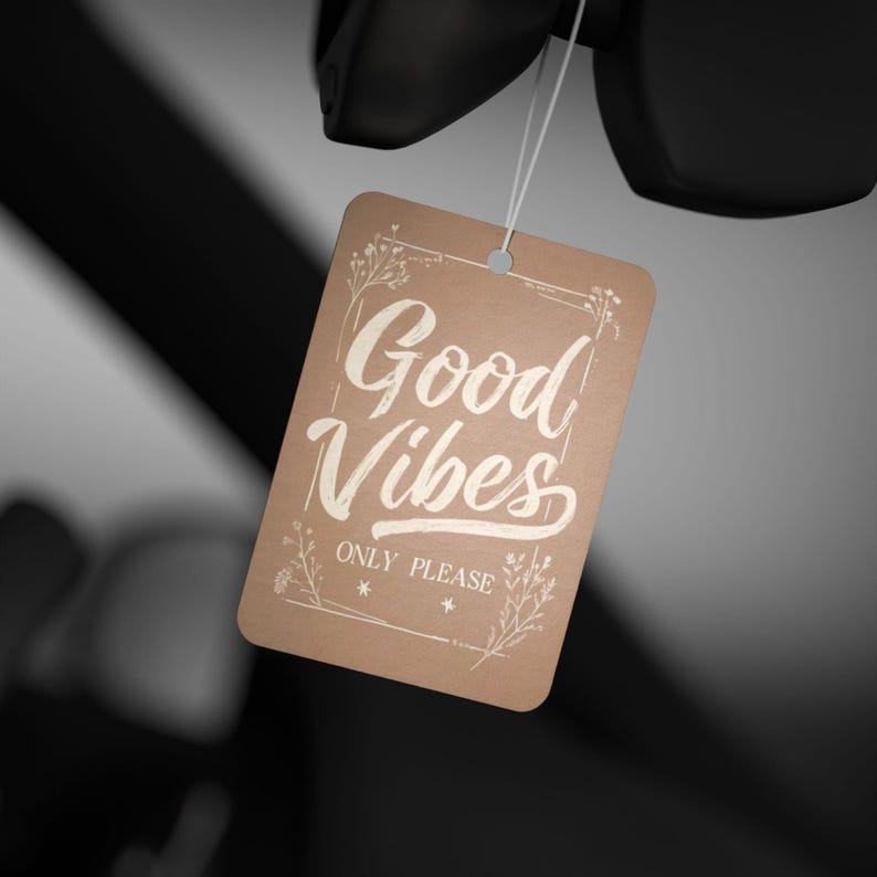 Good Vibes Car Air Freshener: New Car Scent, Pine, Black Ice image 1