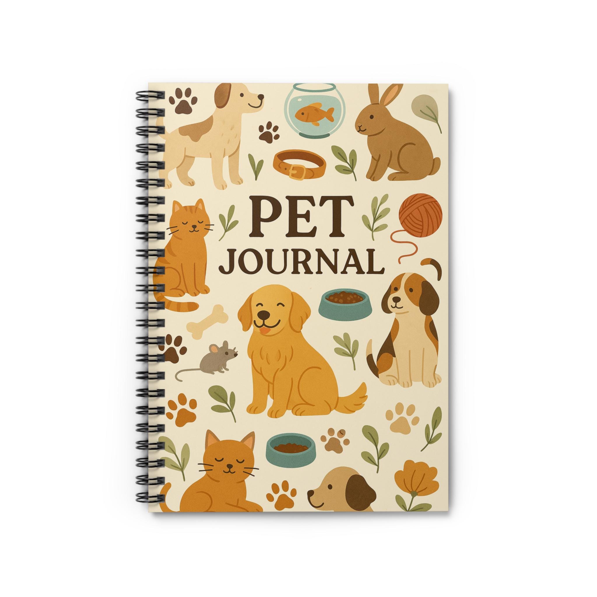 Pet Journal Example Pet Journal - Spiral Notebook for Animal Lovers, Dog & Cat Tracker, Pet ...