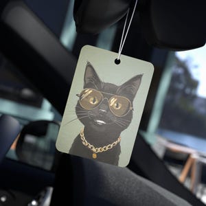 Désodorisant cool pour chat, parfum de voiture amusant, cadeau pour amoureux des animaux de compagnie, décoration chat, accessoires de voiture