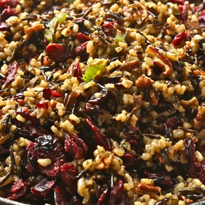 Cranberry Orange Wild Rice, Cranberry Orange Pilaf, Cranberry Orange Stuffing Mix, Vegan