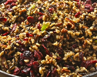 Cranberry Orange Wild Rice, Cranberry Orange Pilaf, Cranberry Orange Stuffing Mix, Vegan