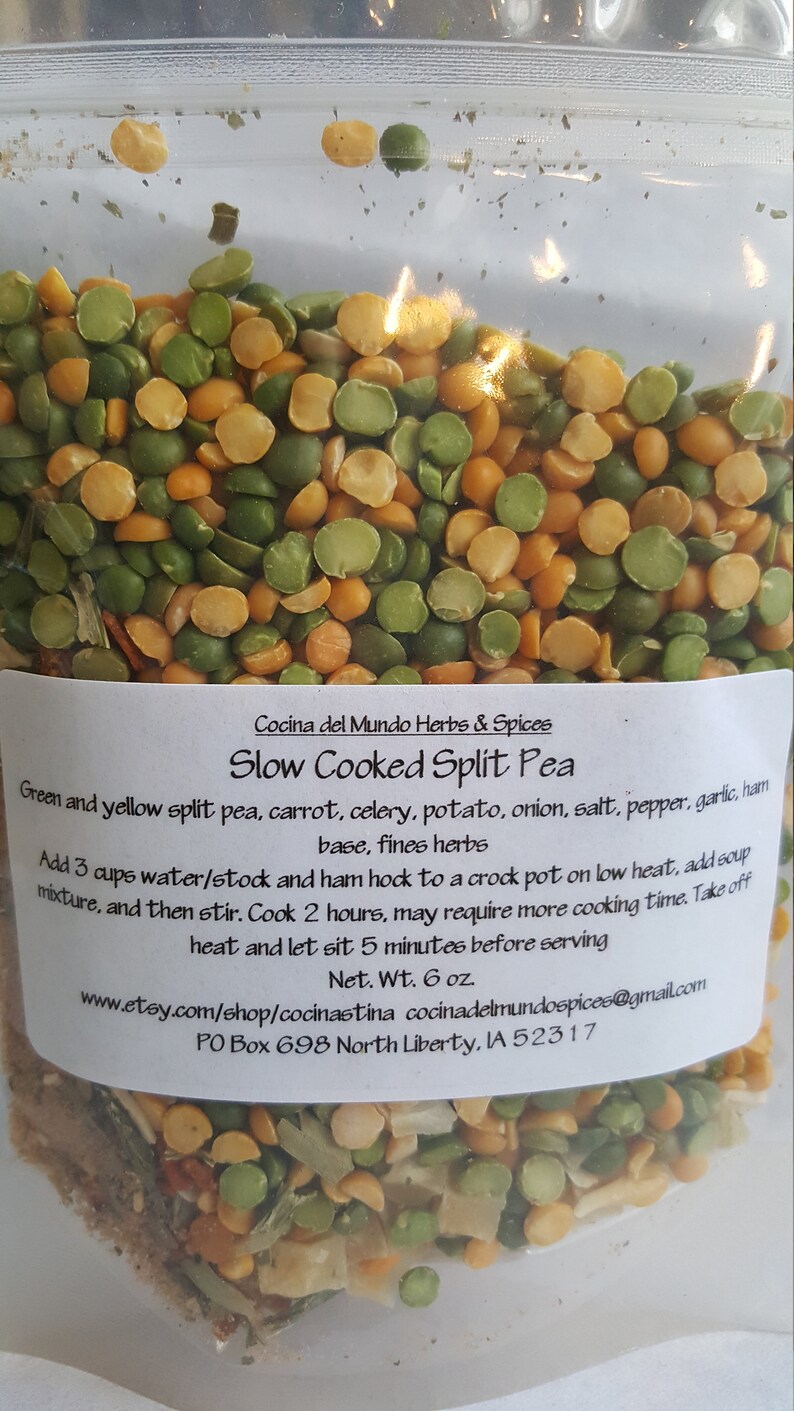 Slow Cooked Split Pea Etsy