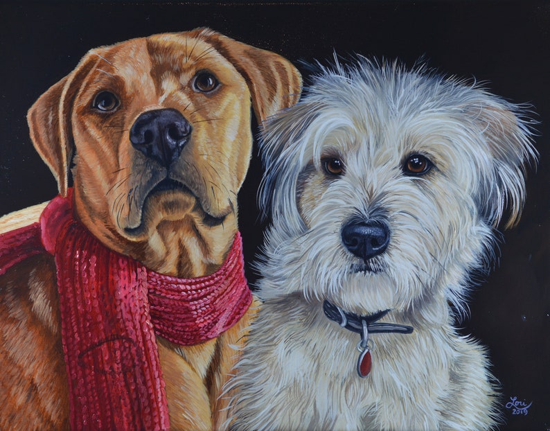 100 HANDPAINTED Pet Portrait Oil Painting on Canvas Not Etsy
