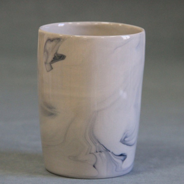 marbled mug / ceramic mug / unique pottery mug / mug without handles