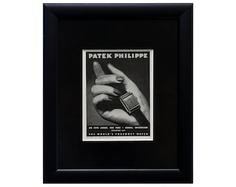 Vintage Framed Ad - 1944 Patek Philippe French Advertisement