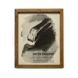 Vintage Framed Ad - 1951 Patek Philippe Advertisement