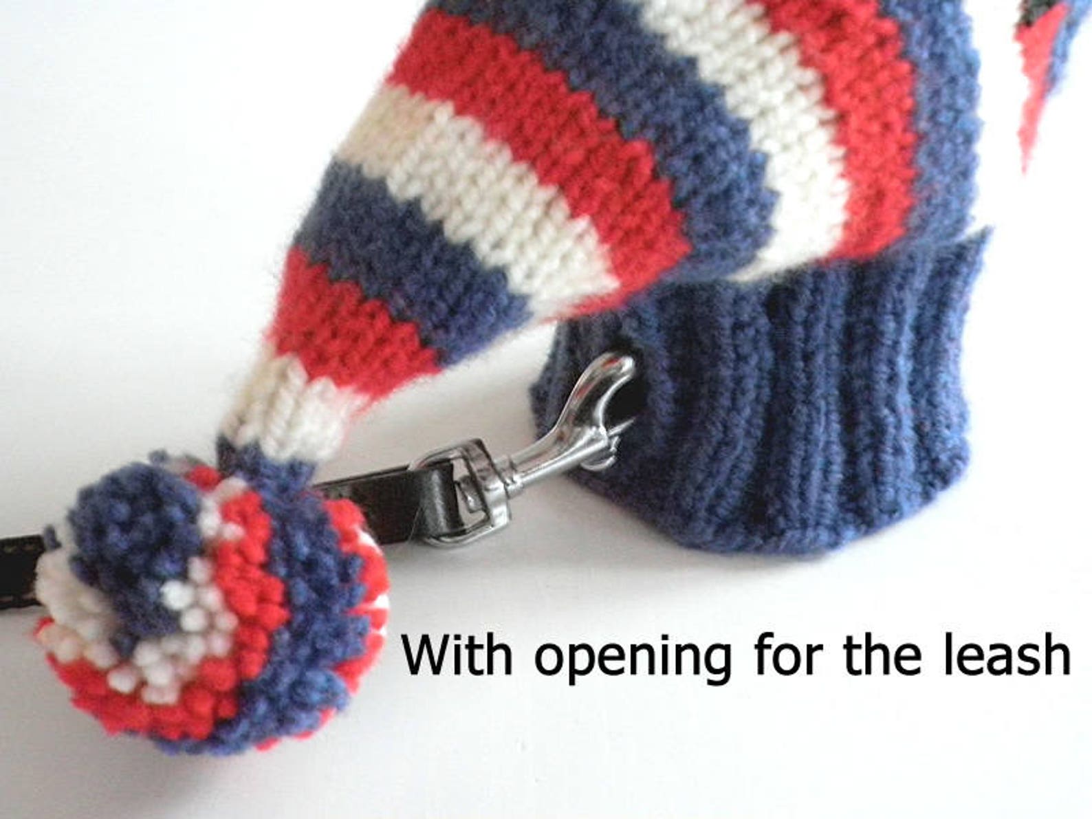 Dog Hat Hand Knit Dog Hat Pom Pom Dog Hat Greyhound Hat Etsy