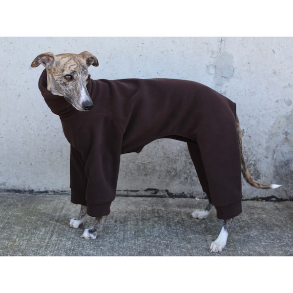 Whippet Fleece Pajamas, Whippet Pajamas, Whippet Outfit, Dog Pajamas, Fleece Dog Pajamas, Winter Dog Clothing, Winter Dog Outfit