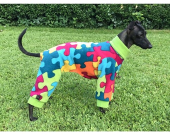 Italiaanse windhondpyjama - polarfleece, Iggy-onesie