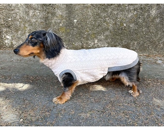 Dachshund Dog Shirt – Braided-Look Viscose-Poly Material, Slim and Regular Fit