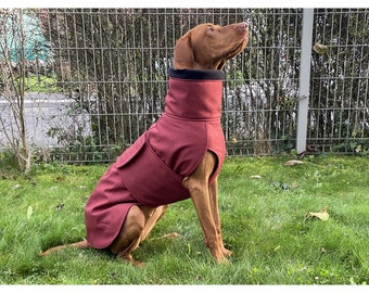 Vizsla Wintermantel, Vizsla Softshell-Mantel mit Micro Fleece Futter, Vizsla Winter Outfit