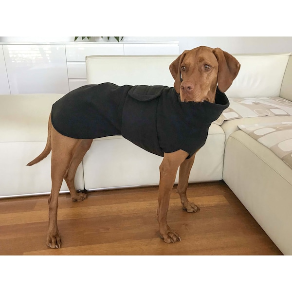 Vizsla Coat, Vizsla Fleece Coat, Dog Trench Coat, Fleece Dog Clothing, Spring / Autumn Dog Coat