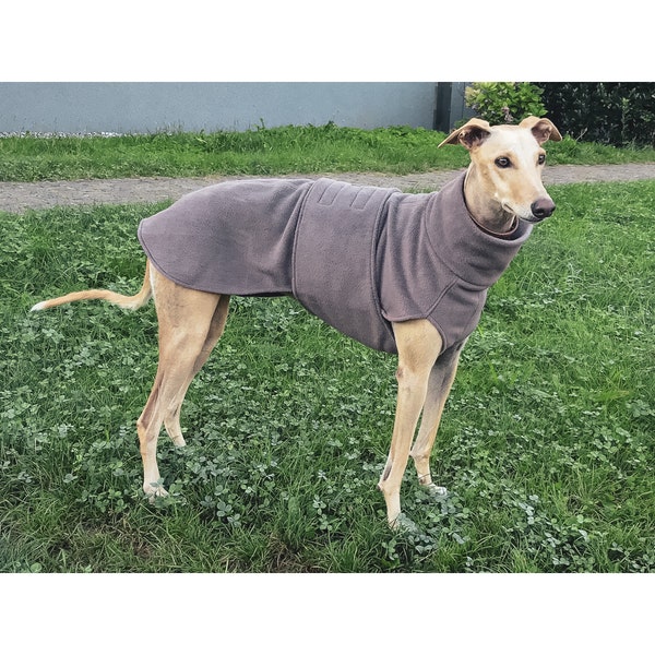 Greyhound Coat, Greyhound Fleece Coat, Dog Trench Coat, Fleece Dog Clothing, Spring / Autumn Dog Clothing
