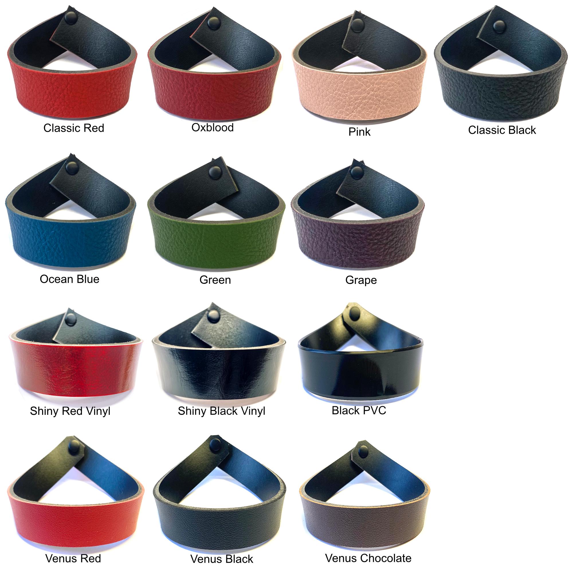 PVC BDSM Cuff Set W/bondage Straps, Vegan Non Leather, Wrist Ankle ...