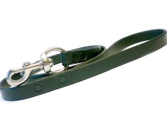 Full English Bridle Leather Leash/Lead up to 5ft with Stainless Steel Snap/Clip