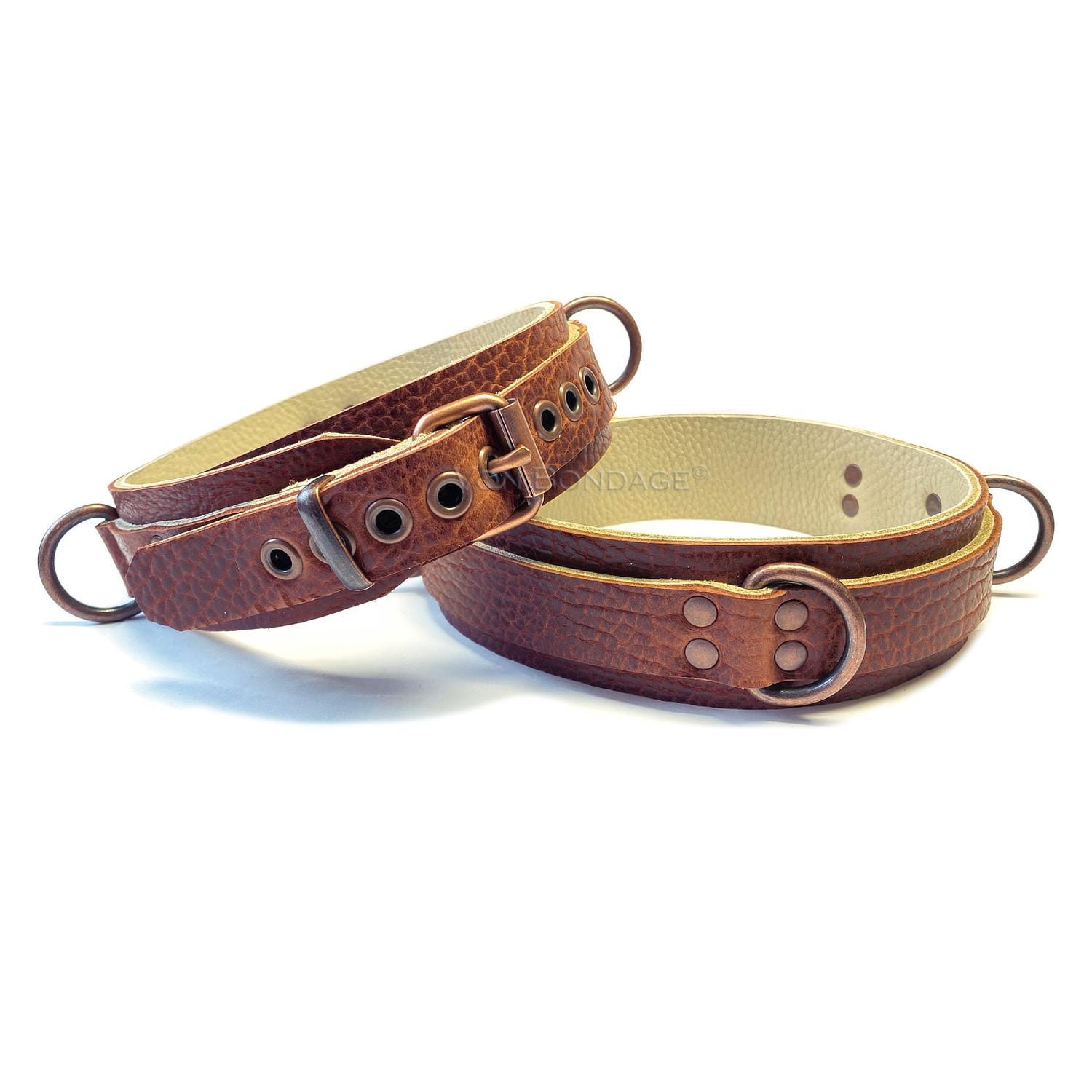 Restraints for Thighs 3 Copper D Rings: Thigh Cuffs for Bondage in ...