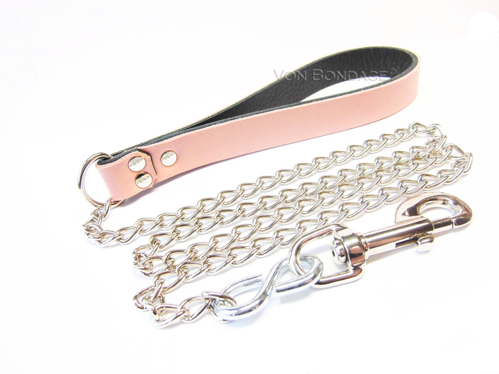 pink chain leash