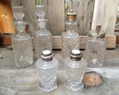 Scottish Antique Silver with cut glass Victorian Cruet set