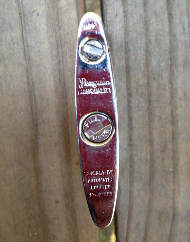 Vintage Silver colored Penguin lighter Etsy