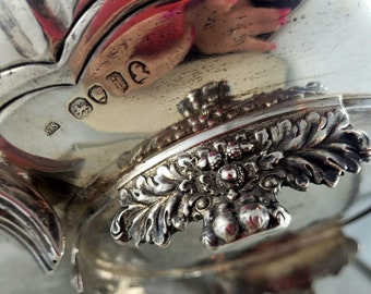 1824 Sterling Teapot Antique Ornate British Sterling Silver