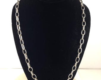 65 cm ヴィンテージ スターリングシルバー オーバルリンクチェーン