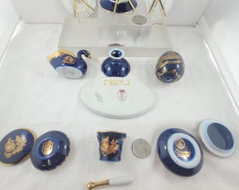 ヴィンテージ リモージュ フランス 磁器ミニチュア コバルト