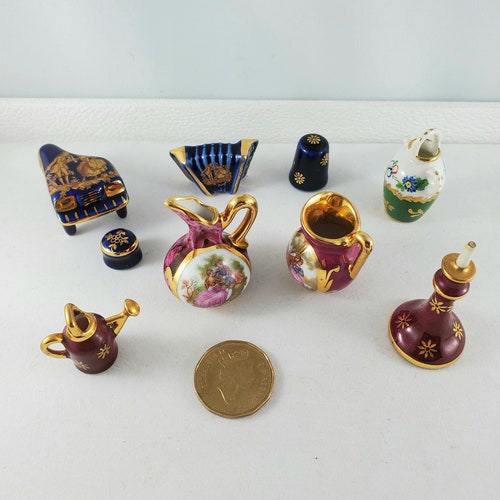 Limoges Porcelain Antique Set Miniatures Collection Etsy