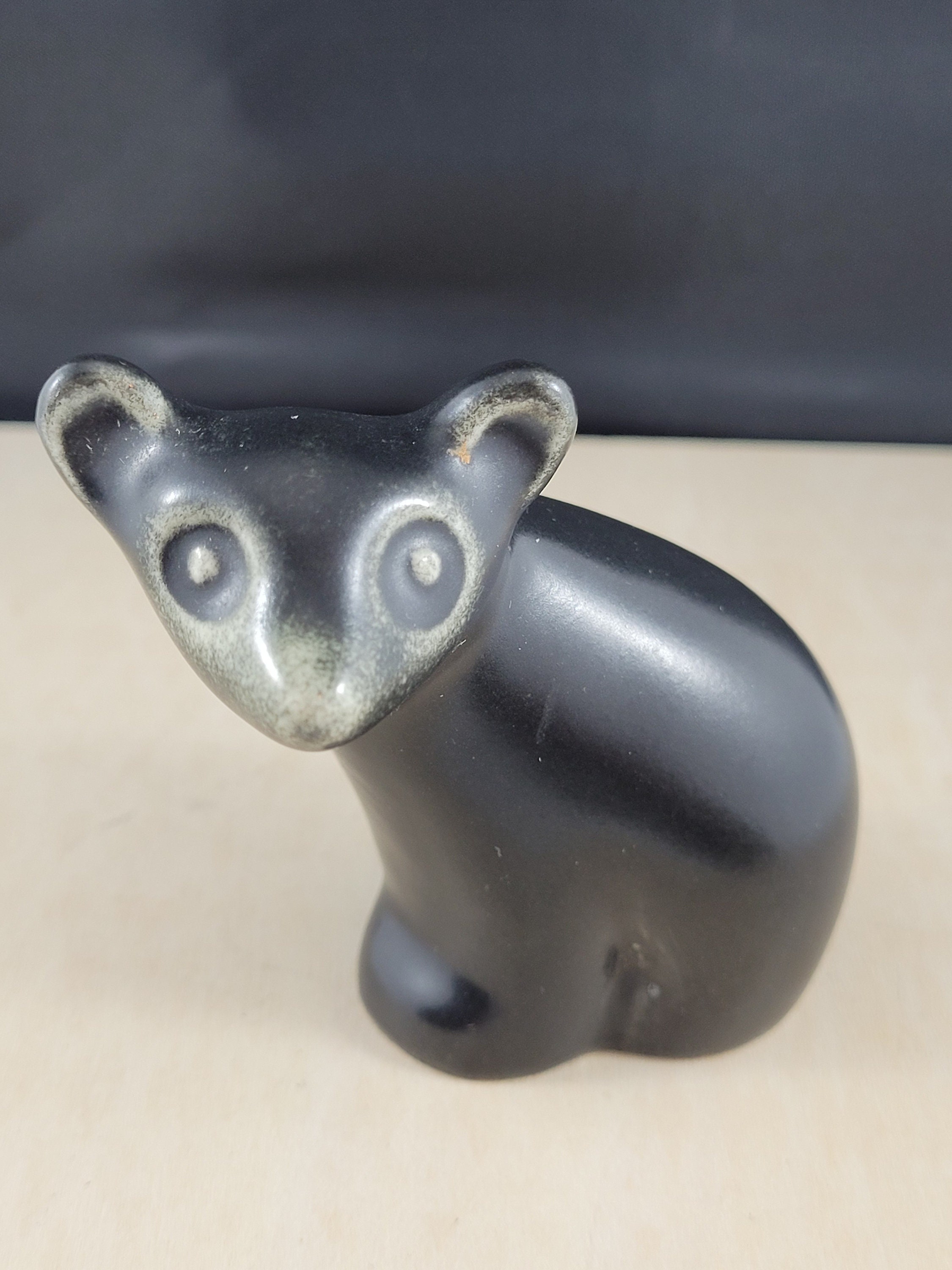 A Pair of Mid Century Ceramic Mama Bear and Cub Figurines by