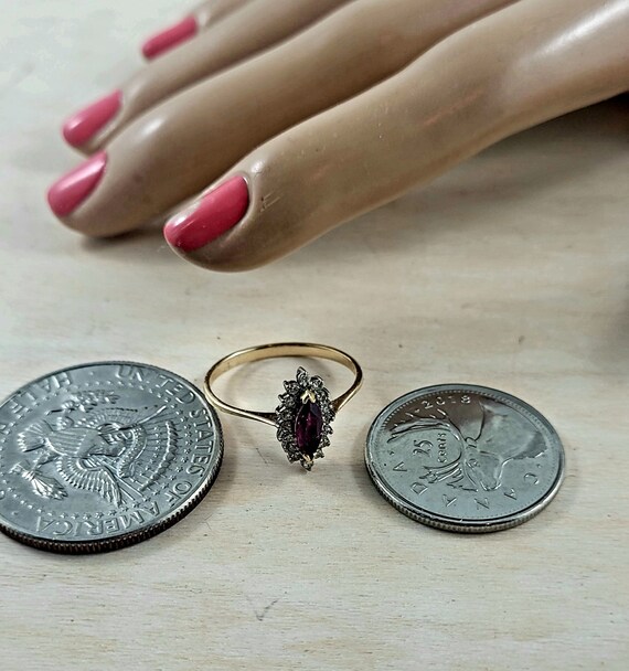 14Kt Cluster Ring Ruby & Diamond Cluster Ring Mar… - image 5