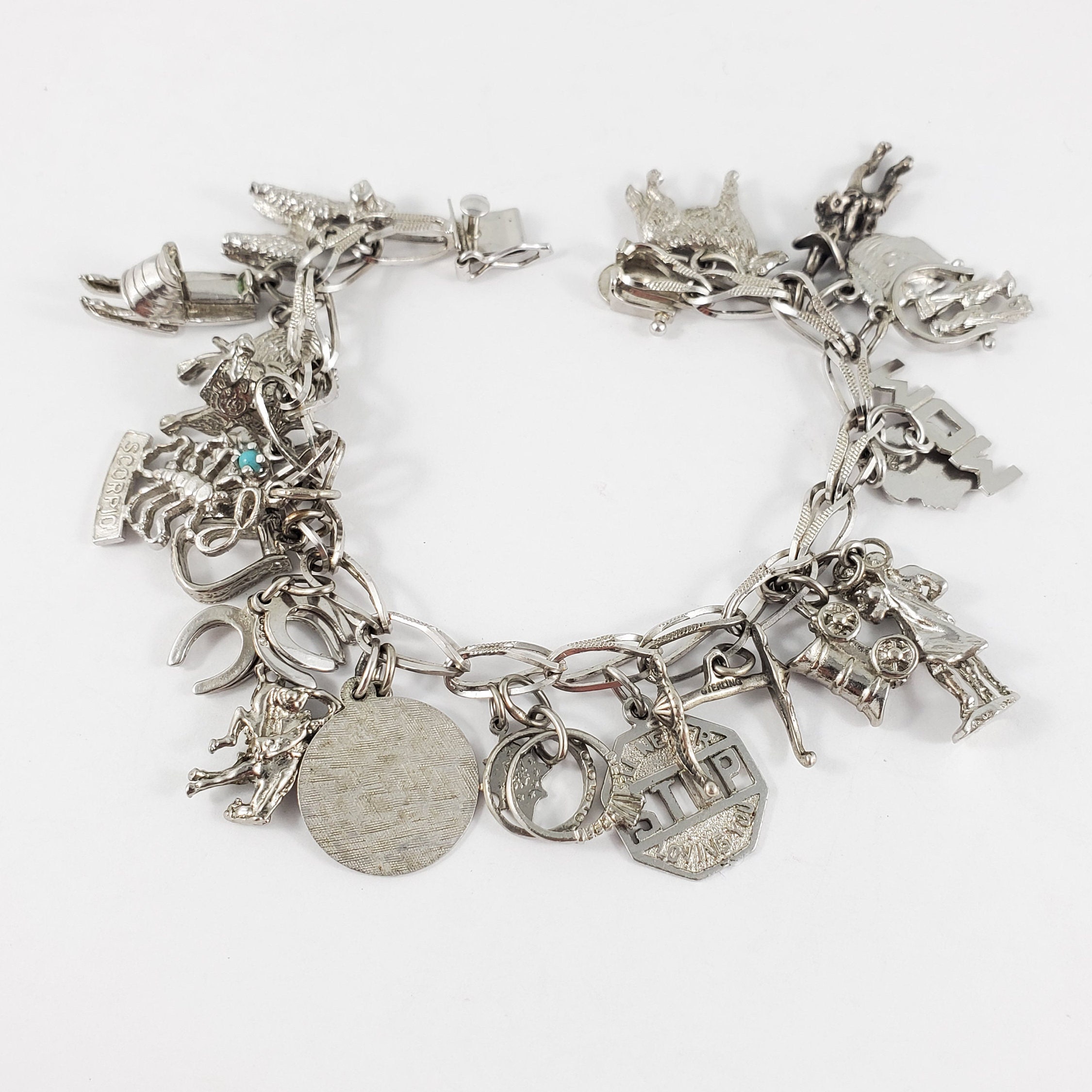 1950s Silver Charm Bracelet - Carus Jewellery