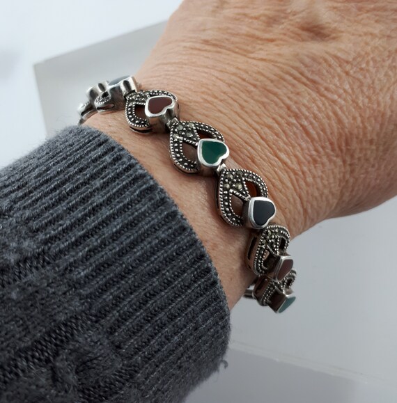 Black Enamel & Marcasite Bangle Black Enamel & Marcasite Bangle