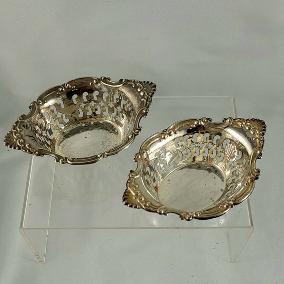 Birks Sterling Nut Dishes A Pair of Mid century Birks Sterling Silver Pierced Open Work Oval Nut Dishes With Handles Etsy Hong Kong